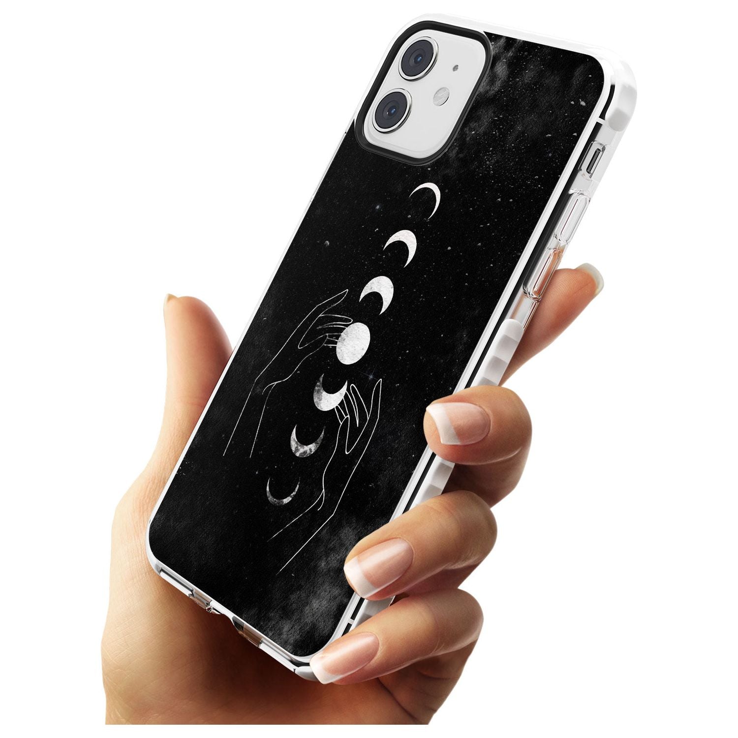 Moon Phases and Hands Impact Phone Case for iPhone 11