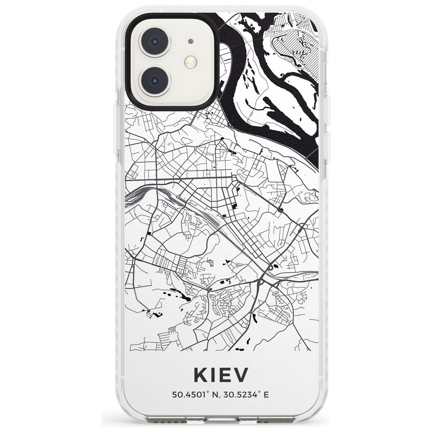 Map of Kiev, Ukraine Impact Phone Case for iPhone 11