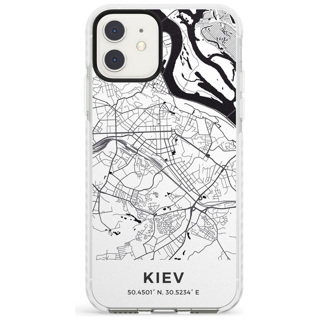 Map of Kiev, Ukraine Impact Phone Case for iPhone 11