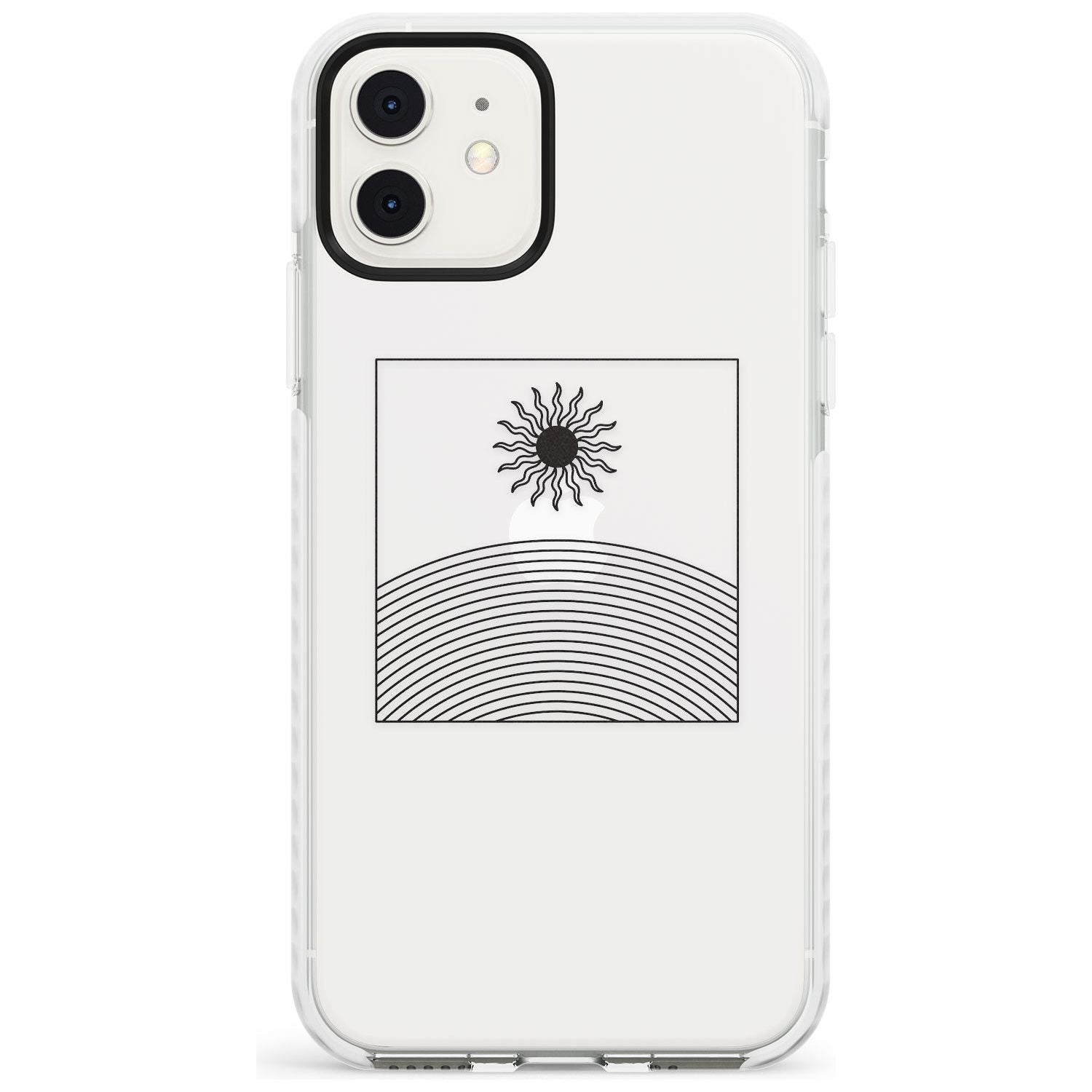Framed Linework: Rising Sun Slim TPU Phone Case for iPhone 11