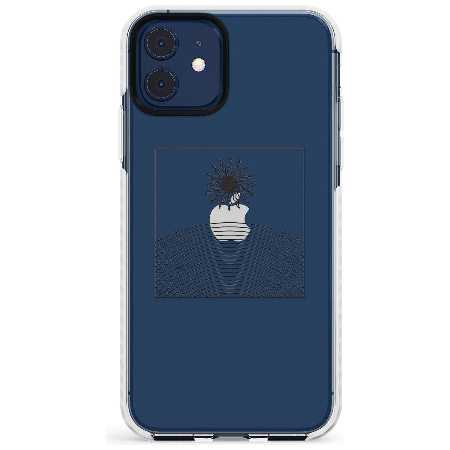 Framed Linework: Rising Sun Slim TPU Phone Case for iPhone 11