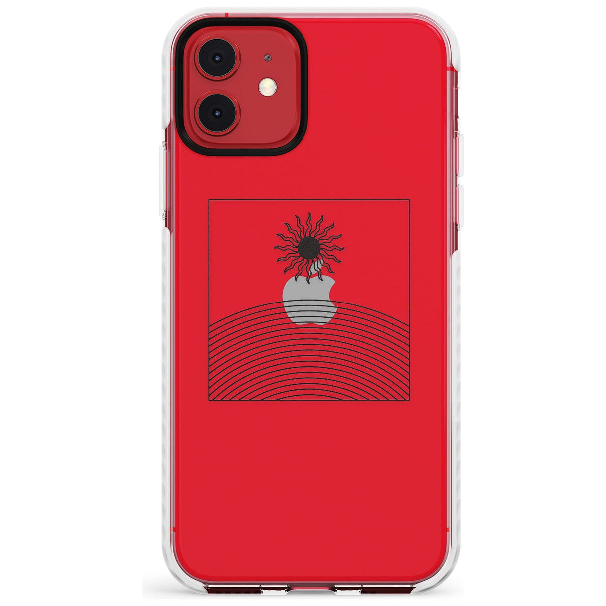 Framed Linework: Rising Sun Slim TPU Phone Case for iPhone 11