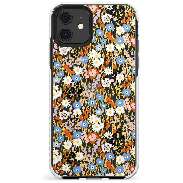 Busy Floral Mix: Transparent Slim TPU Phone Case for iPhone 11