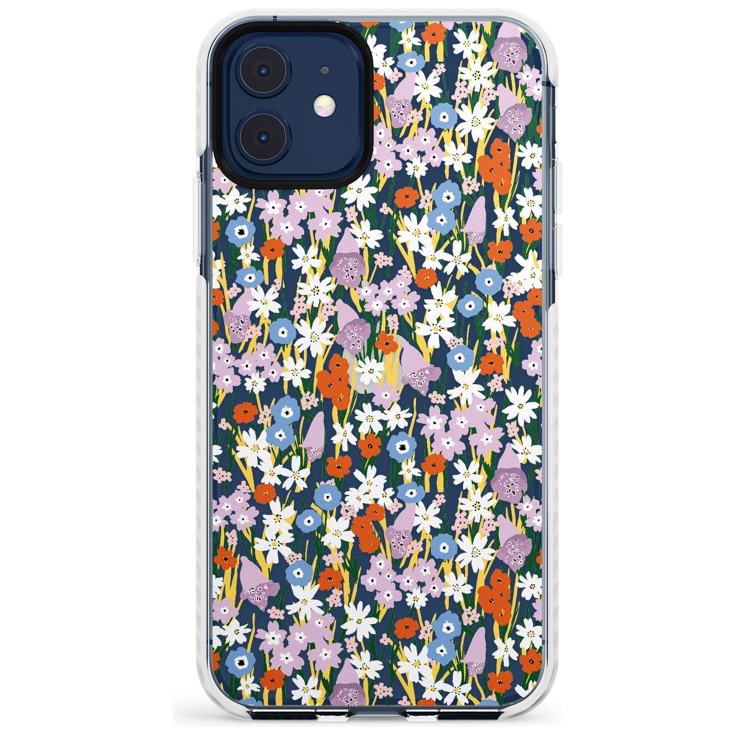 Energetic Floral Mix: Transparent Slim TPU Phone Case for iPhone 11