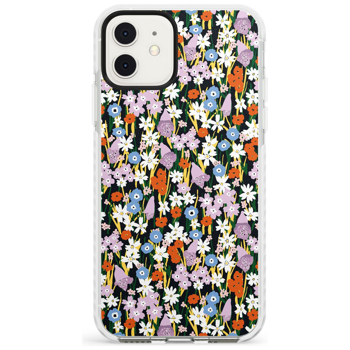 Energetic Floral Mix: Solid Slim TPU Phone Case for iPhone 11