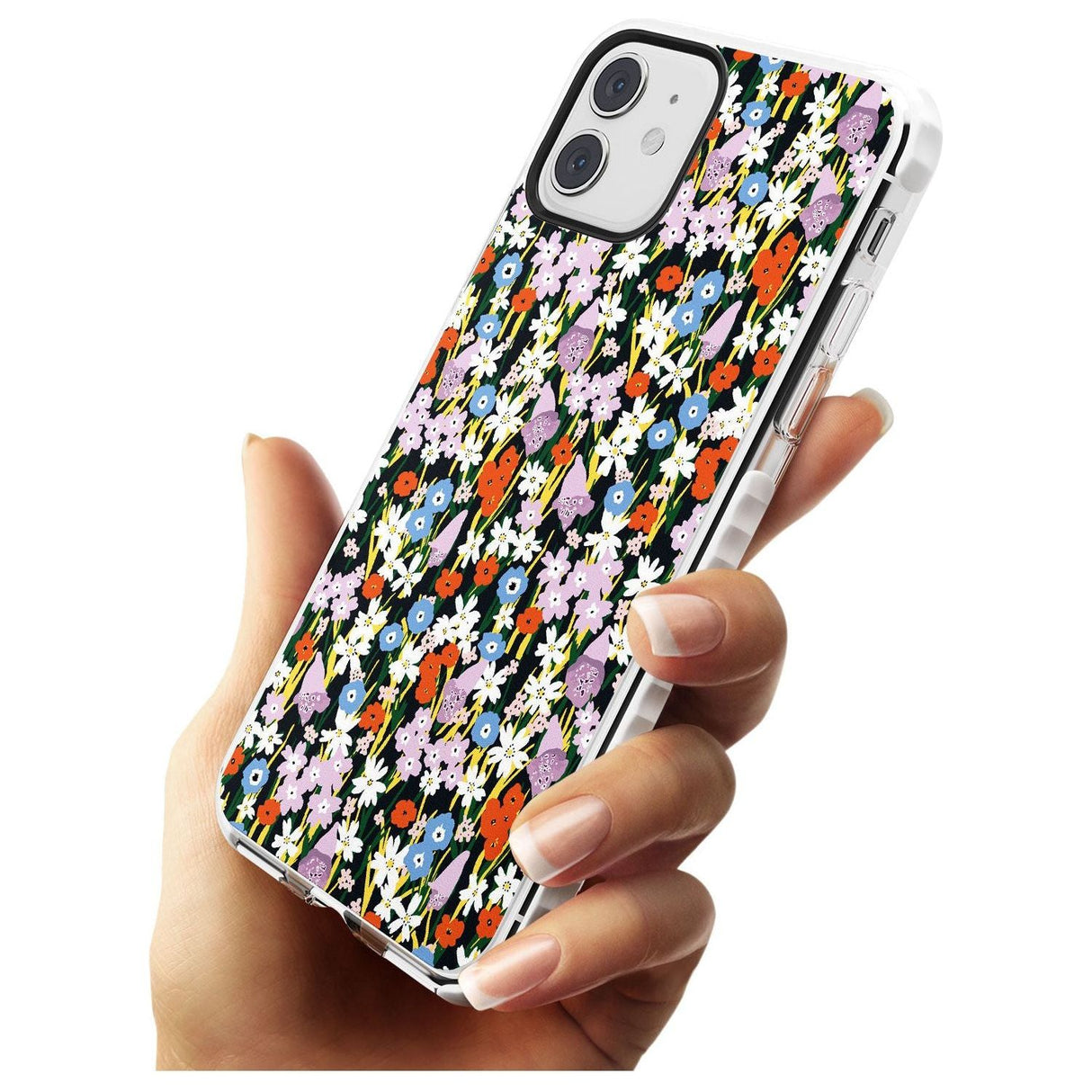 Energetic Floral Mix: Solid Slim TPU Phone Case for iPhone 11