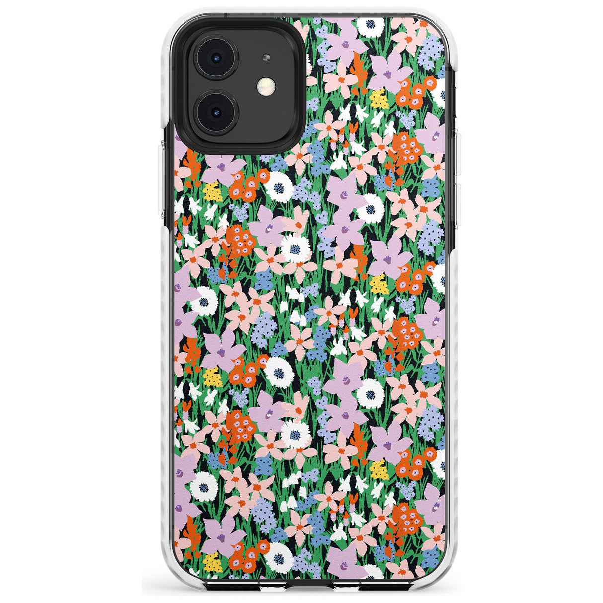 Jazzy Floral Mix: Solid Slim TPU Phone Case for iPhone 11