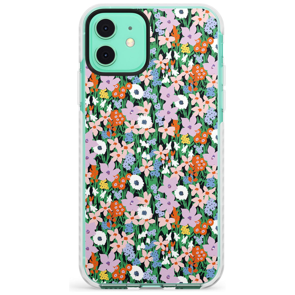 Jazzy Floral Mix: Solid Slim TPU Phone Case for iPhone 11