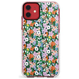 Jazzy Floral Mix: Solid Slim TPU Phone Case for iPhone 11