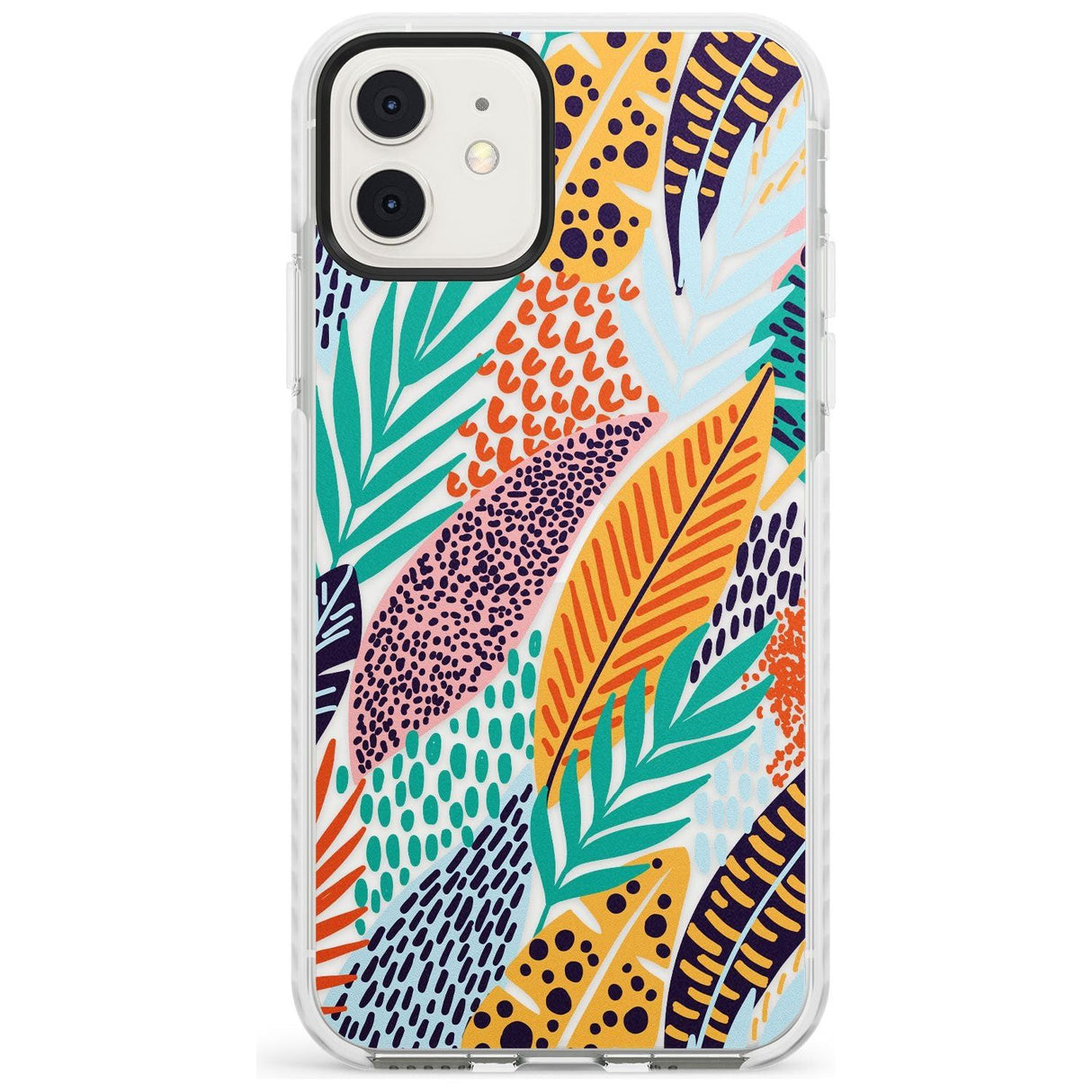 Abstract Leaves Impact Phone Case for iPhone 11, iphone 12