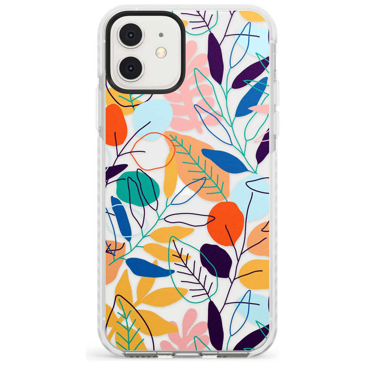 Abstract Leaves Impact Phone Case for iPhone 11, iphone 12