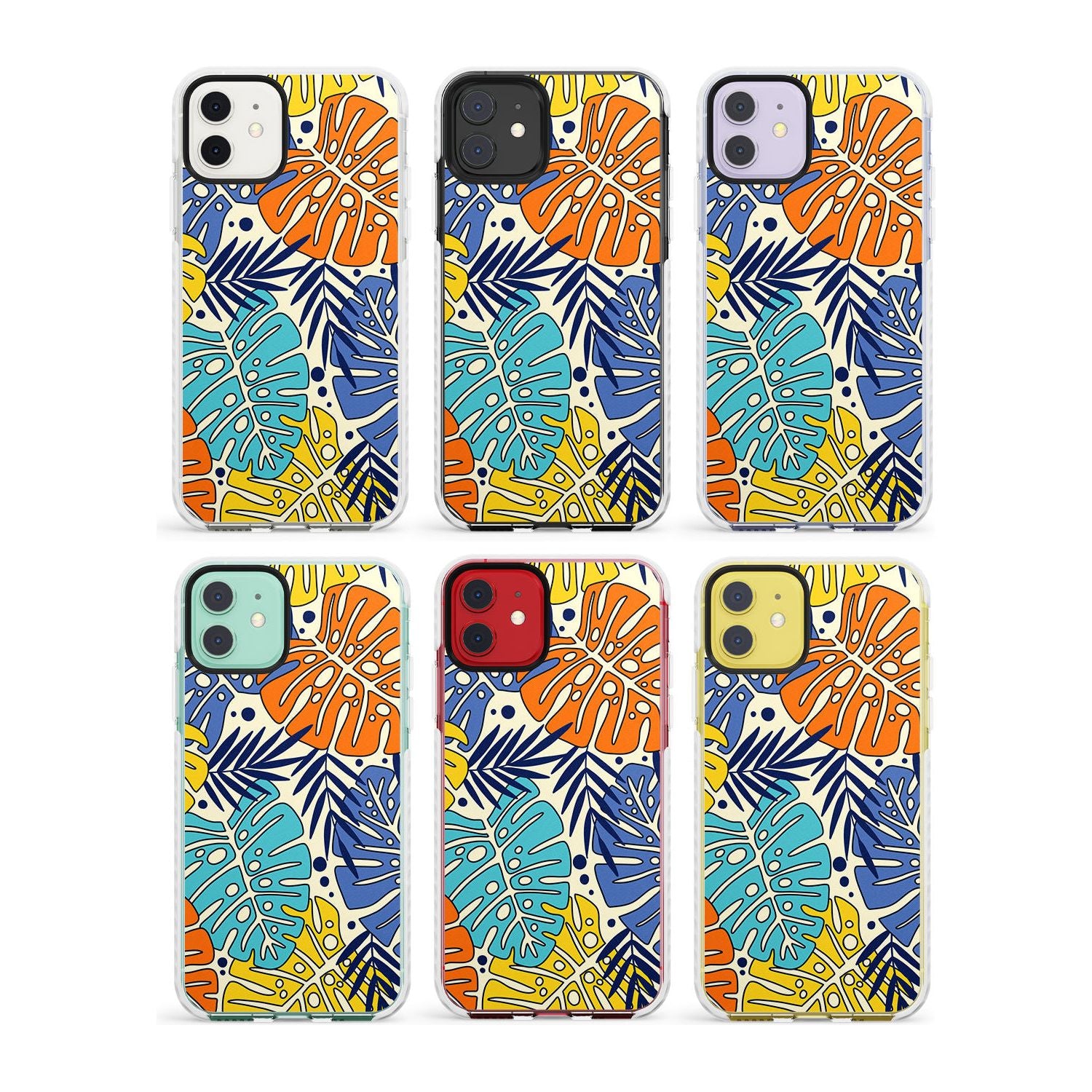 Abstract Leaves Impact Phone Case for iPhone 11, iphone 12