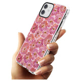 Large Pink Flowers Transparent Design Impact Phone Case for iPhone 11