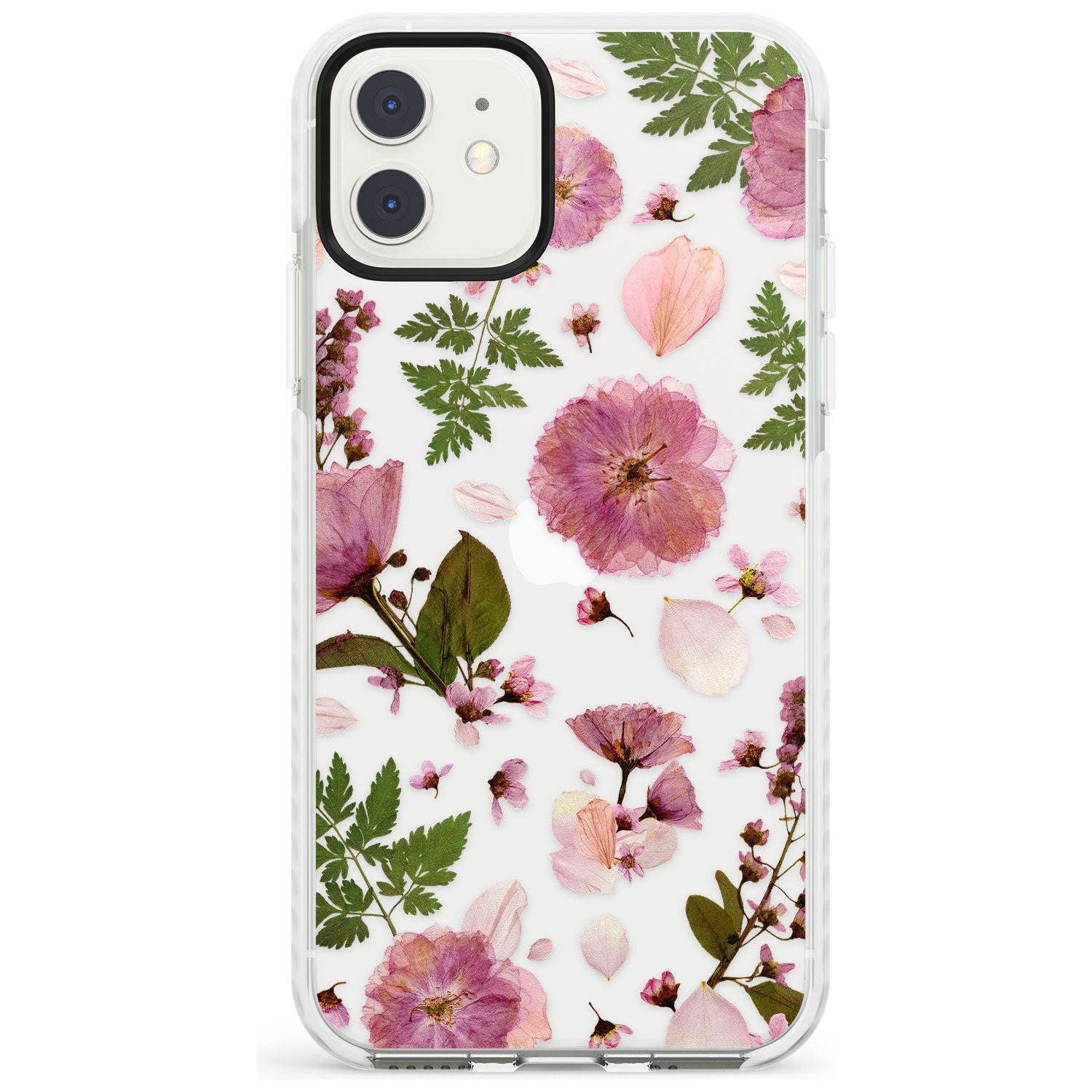 Natural Arrangement of Flowers & Leaves Design Impact Phone Case for iPhone 11