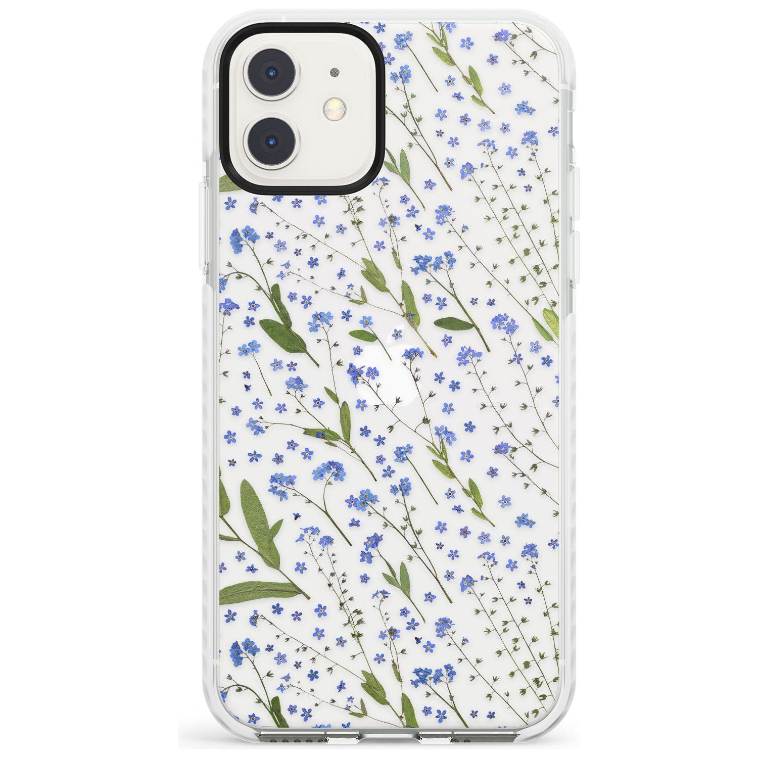 Blue Wild Flower Design Impact Phone Case for iPhone 11