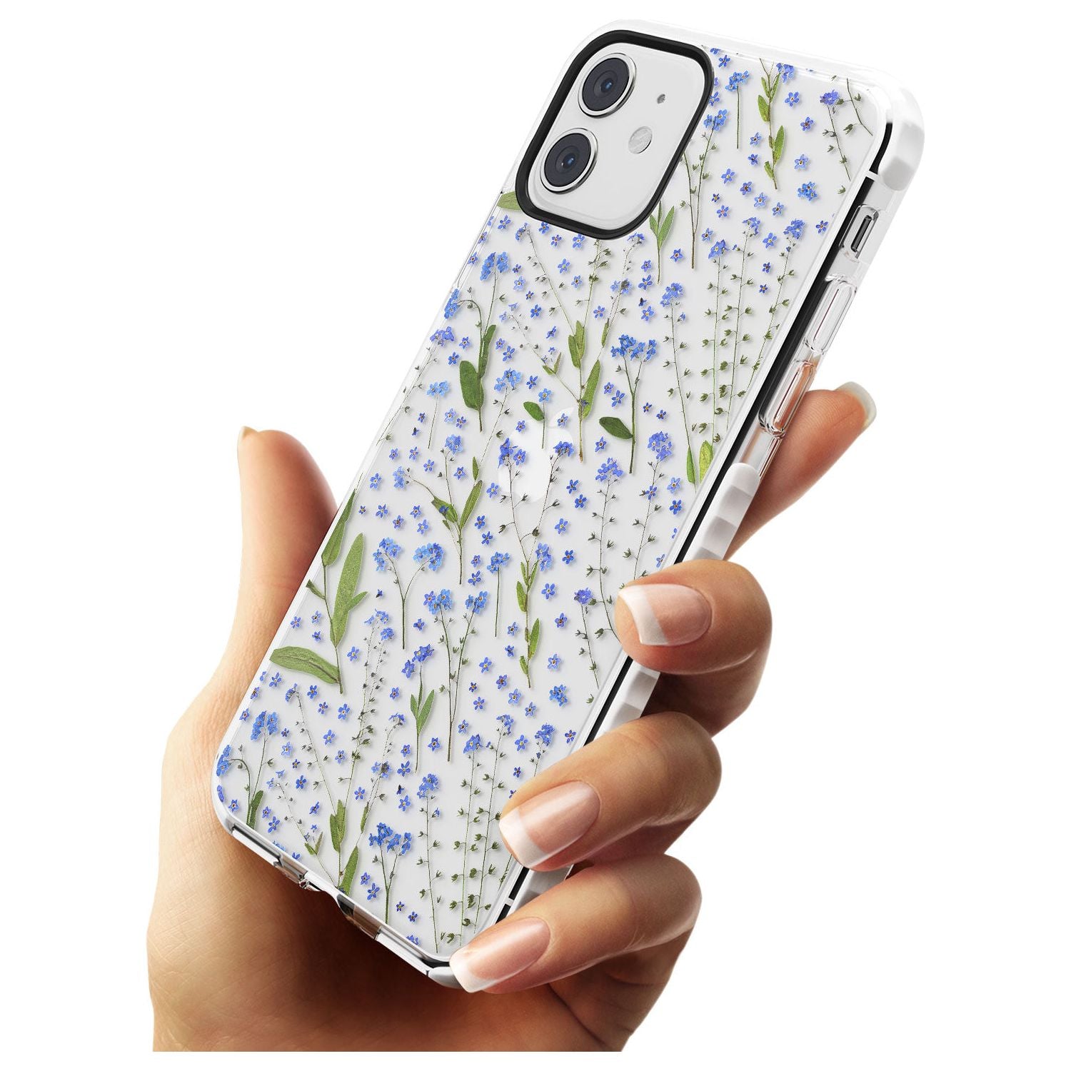 Blue Wild Flower Design Impact Phone Case for iPhone 11