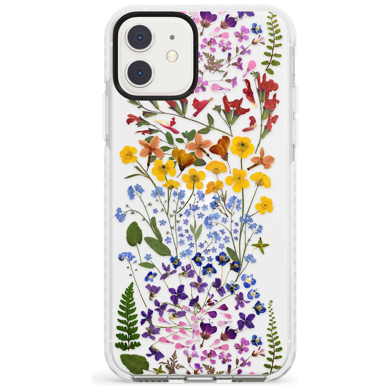 Wild Flower Stripe Design Impact Phone Case for iPhone 11