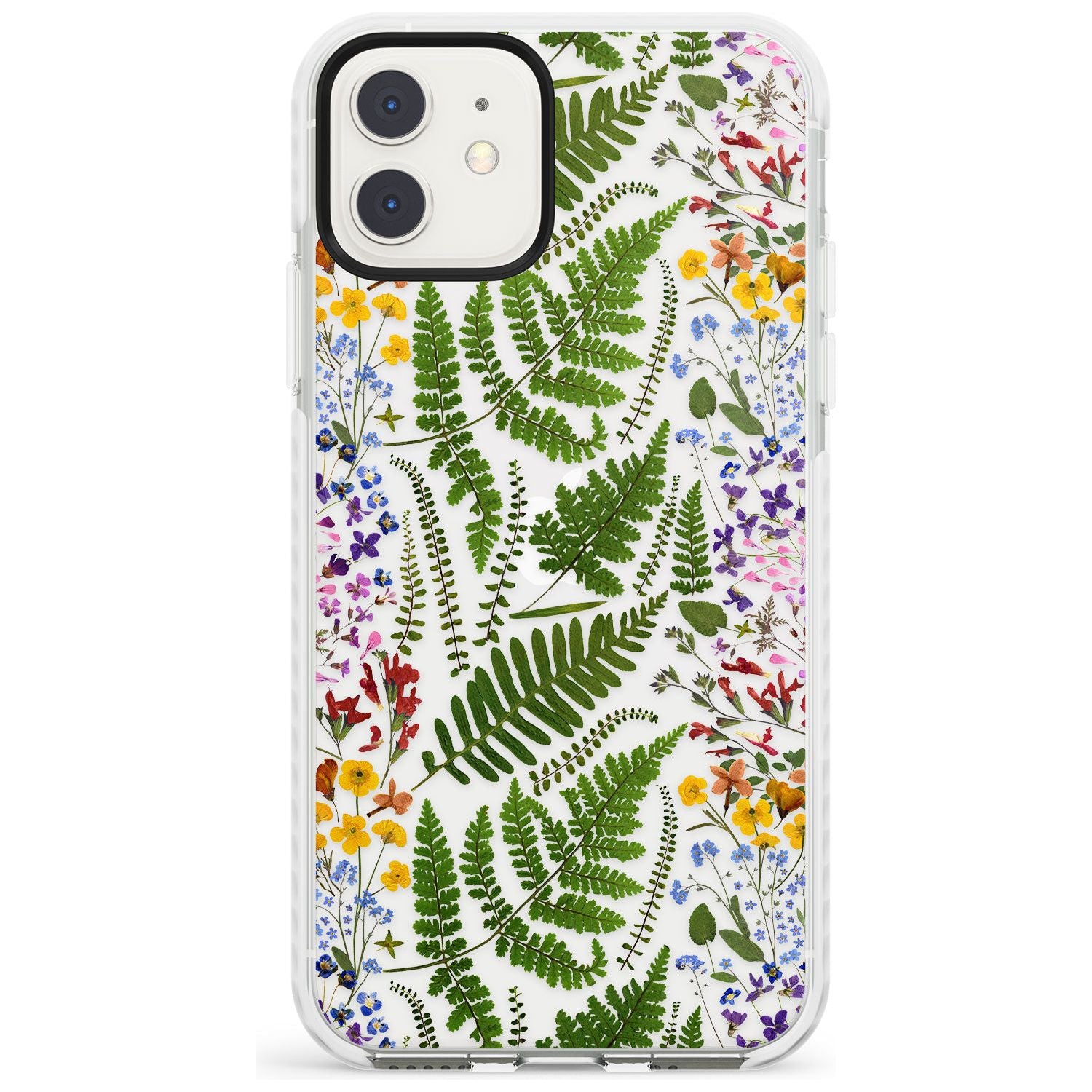 Busy Floral and Fern Design Impact Phone Case for iPhone 11