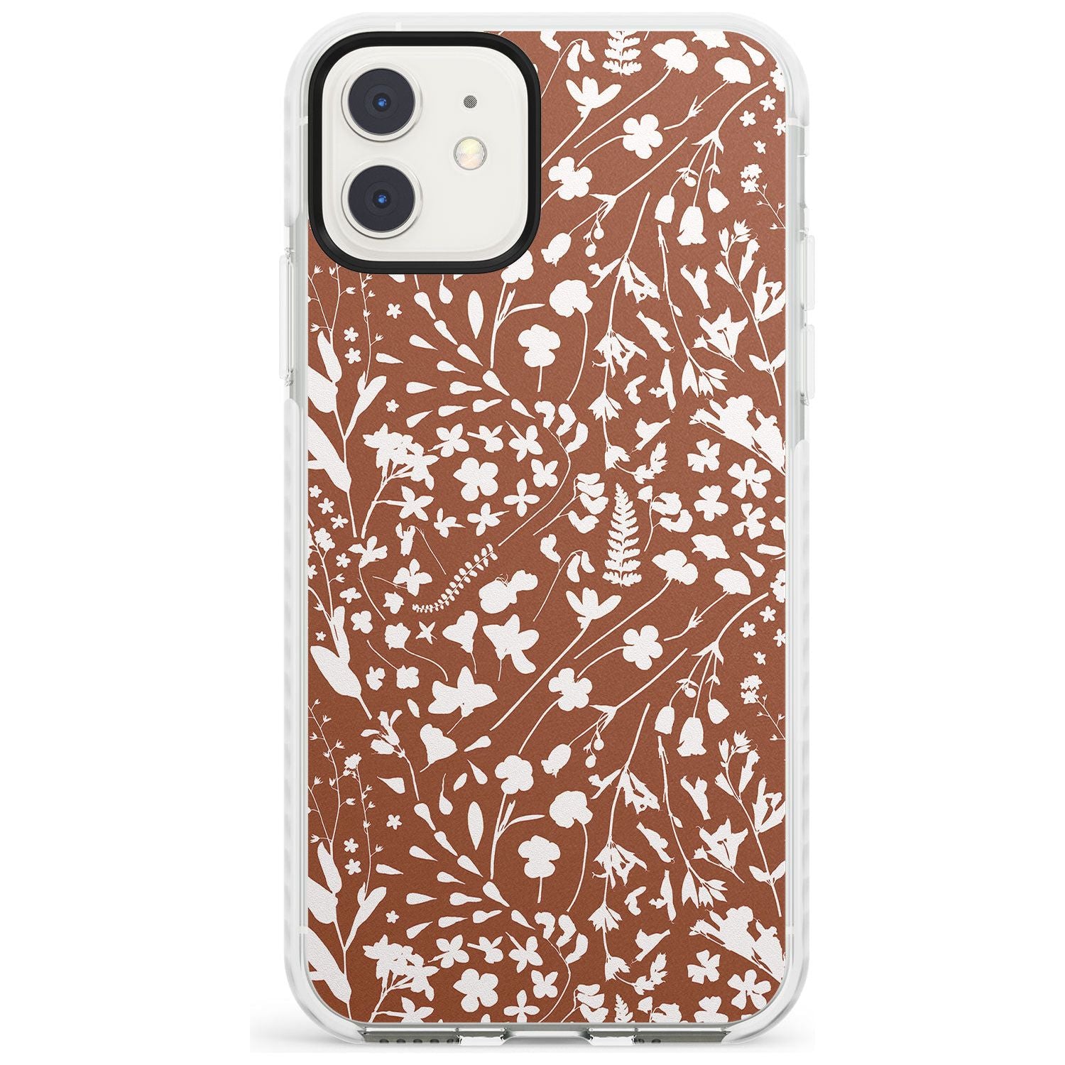 Wildflower Cluster on Terracotta Impact Phone Case for iPhone 11