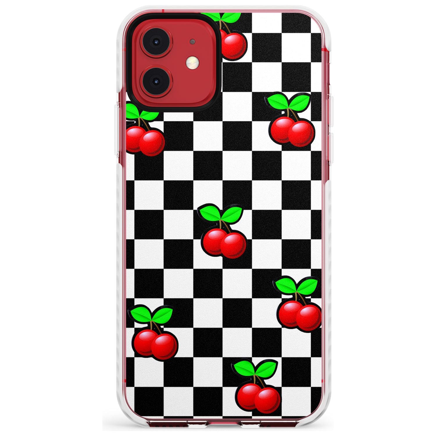 Checkered Cherry Impact Phone Case for iPhone 11