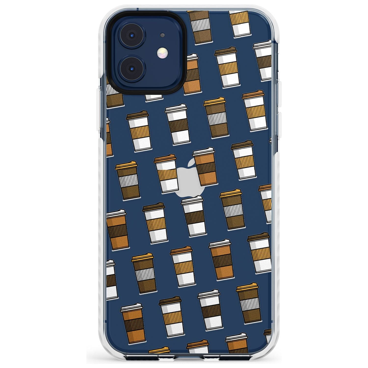 Coffee Cup Pattern Impact Phone Case for iPhone 11