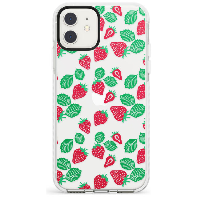 Strawberry Pattern iPhone Case  Impact Case Phone Case - Case Warehouse