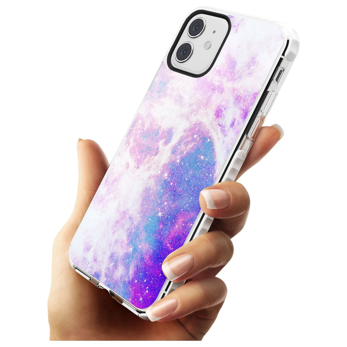 Purple & Blue Galaxy Pattern Design Impact Phone Case for iPhone 11