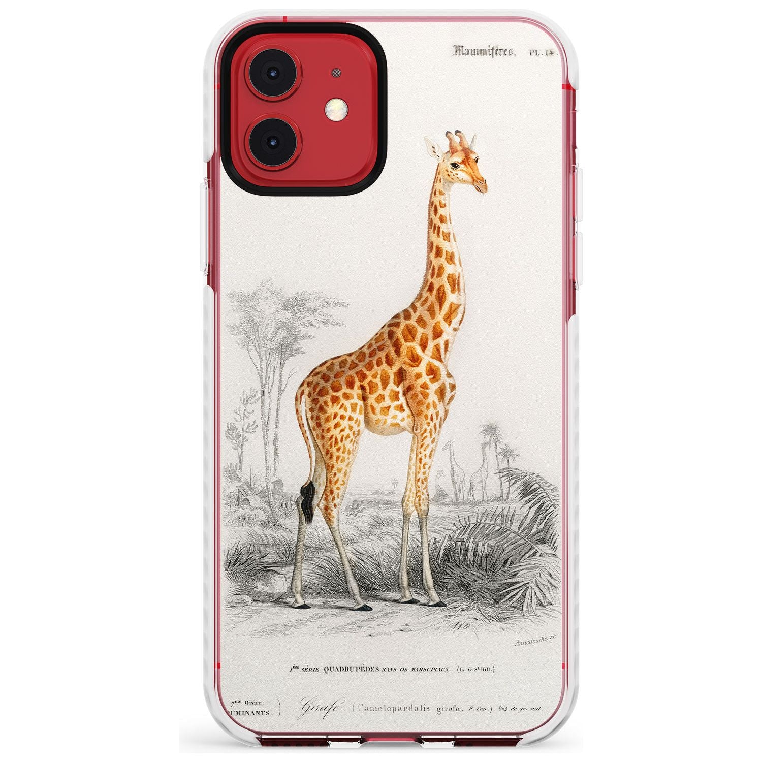 Vintage Girafe Art Impact Phone Case for iPhone 11