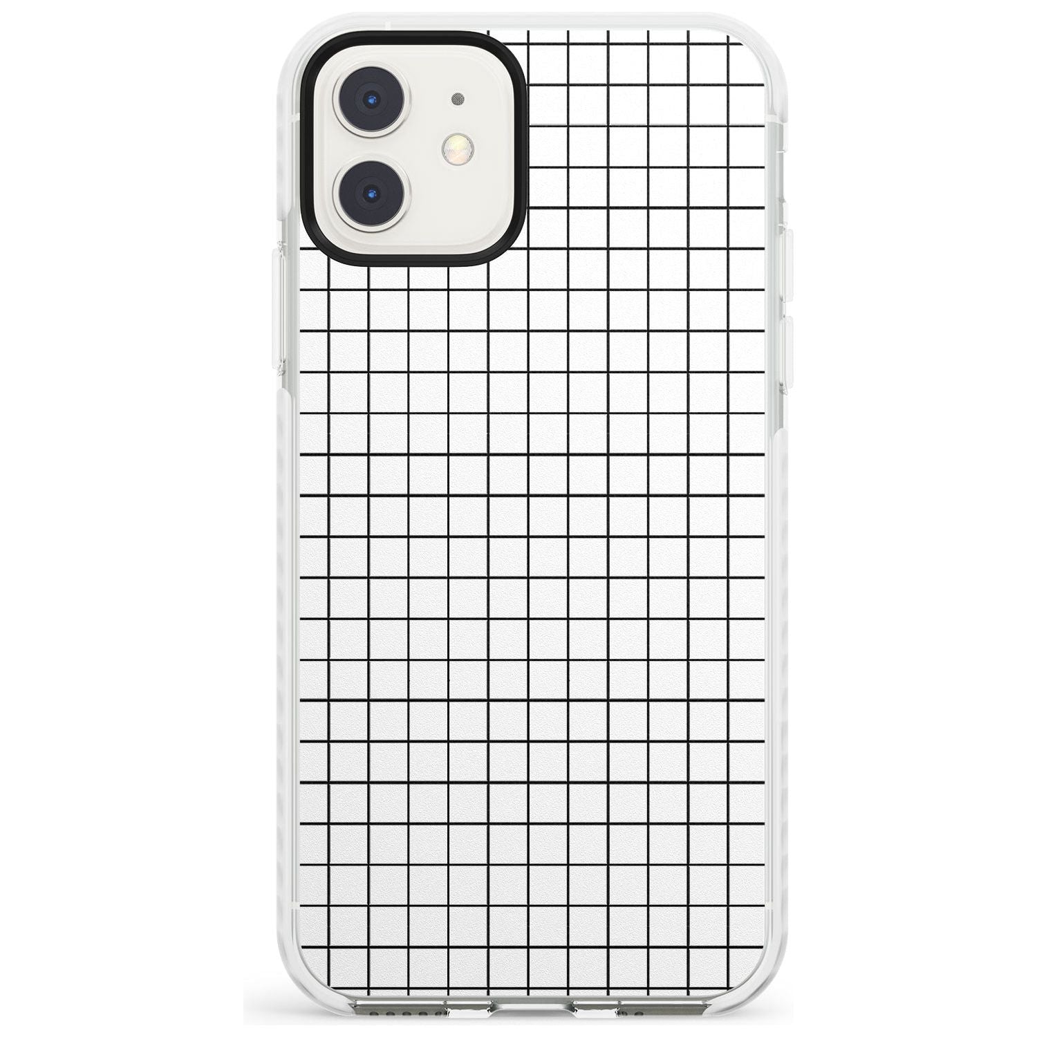 Simplistic Small Grid Designs White Impact Phone Case for iPhone 11