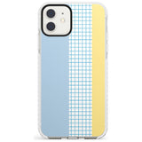 Abstract Grid Blue & Yellow Impact Phone Case for iPhone 11