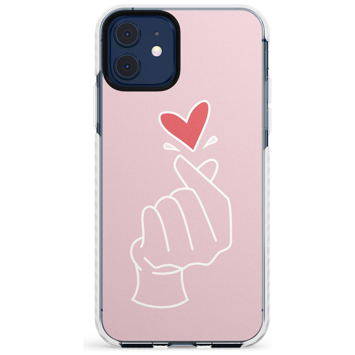 Finger Heart in Pink Slim TPU Phone Case for iPhone 11