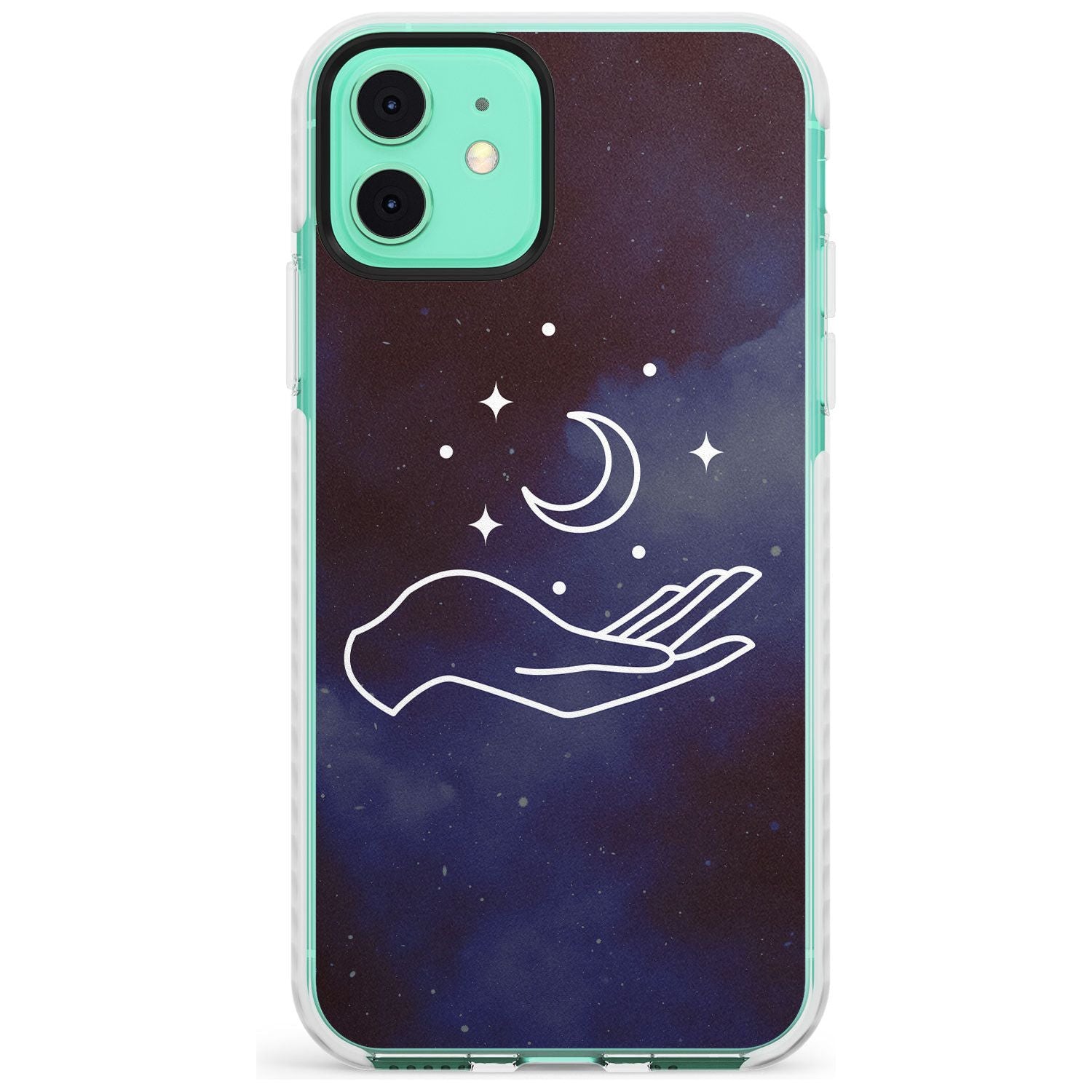 Floating Moon Above Hand Slim TPU Phone Case for iPhone 11