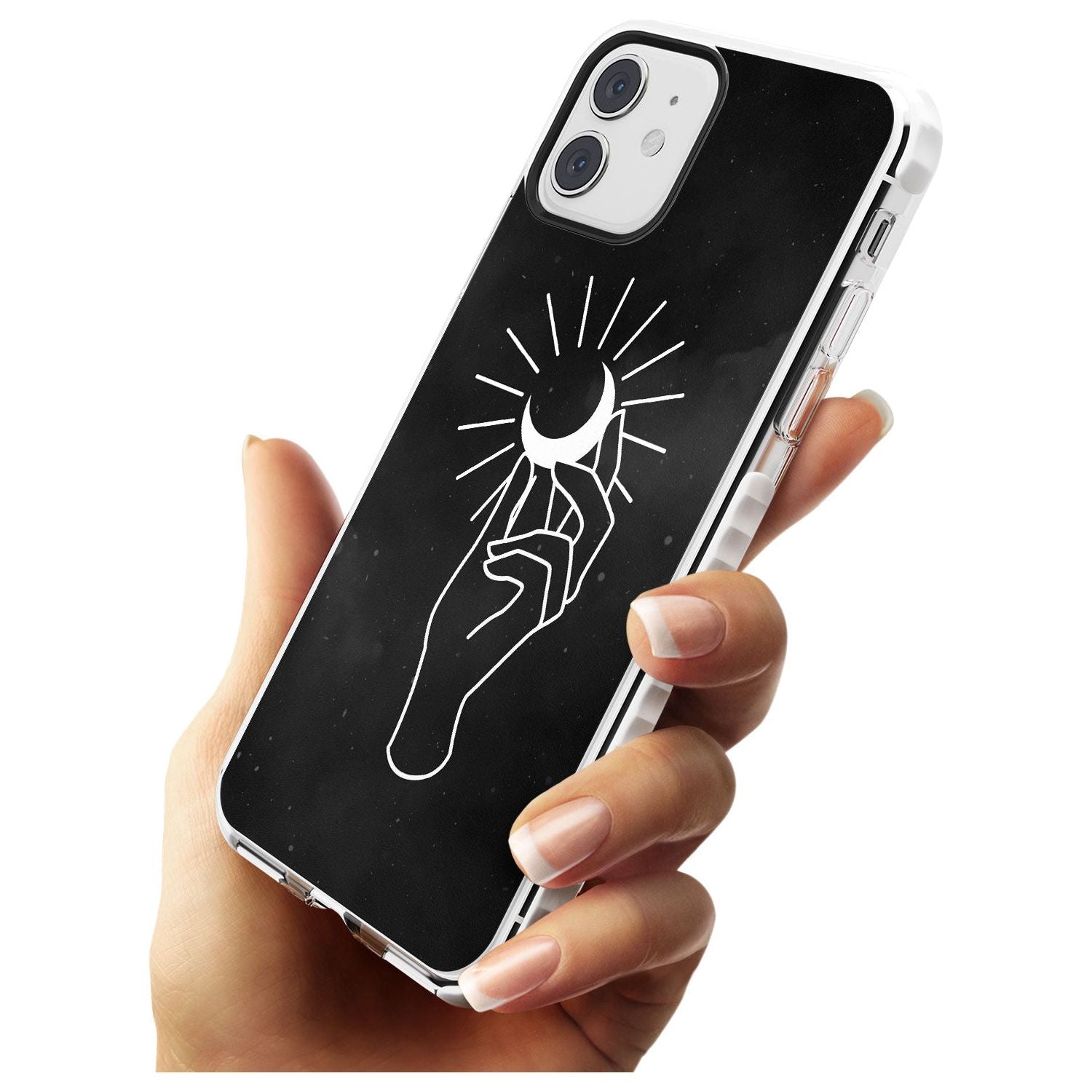 Hand Holding Moon Slim TPU Phone Case for iPhone 11