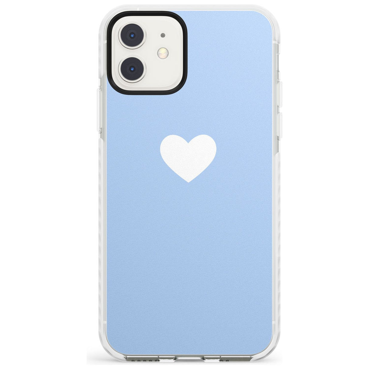 Single Heart Design: White & Baby Blue