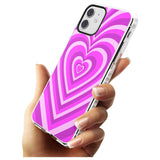 Pink Heart Illusion Impact Phone Case for iPhone 11