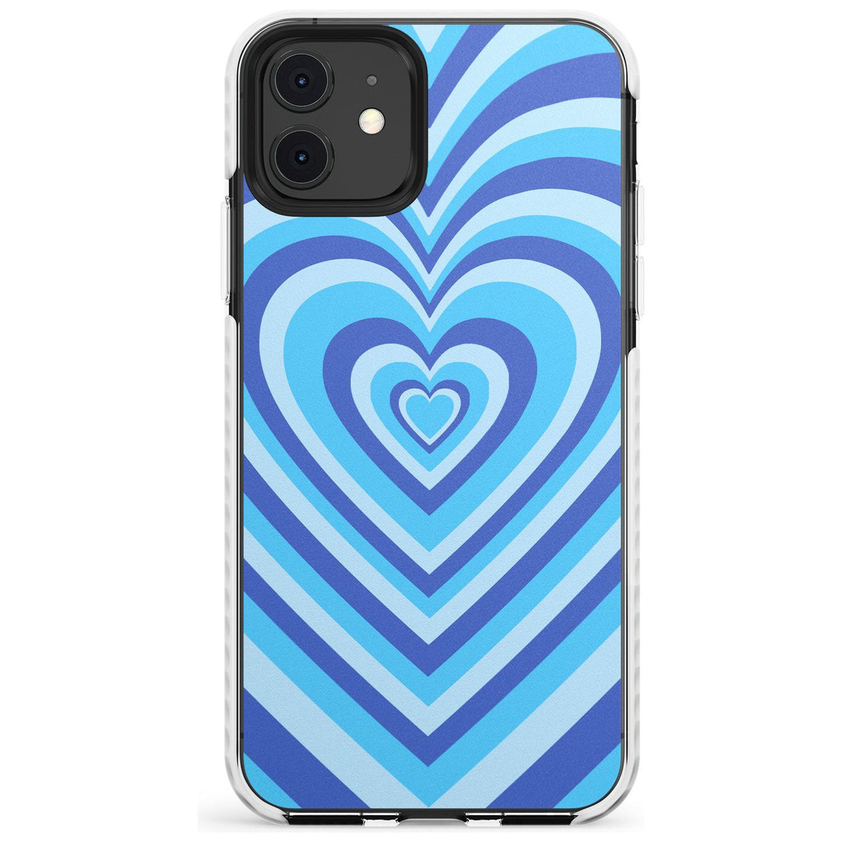 Blue Heart Illusion Impact Phone Case for iPhone 11