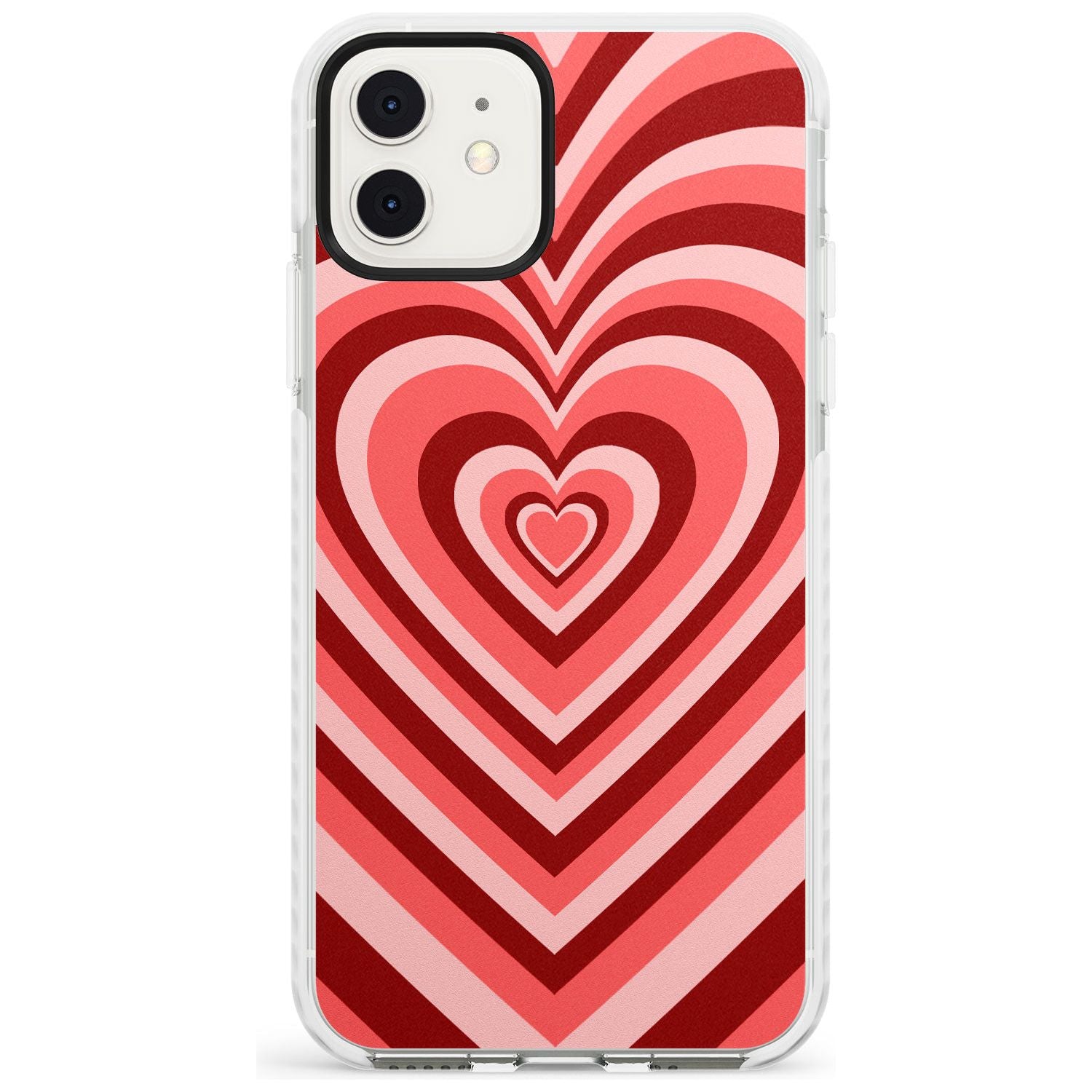 Red Heart Illusion Impact Phone Case for iPhone 11