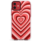 Red Heart Illusion Impact Phone Case for iPhone 11