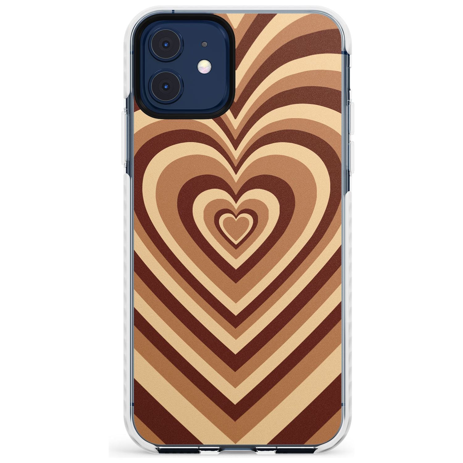 Latte Heart Illusion Impact Phone Case for iPhone 11