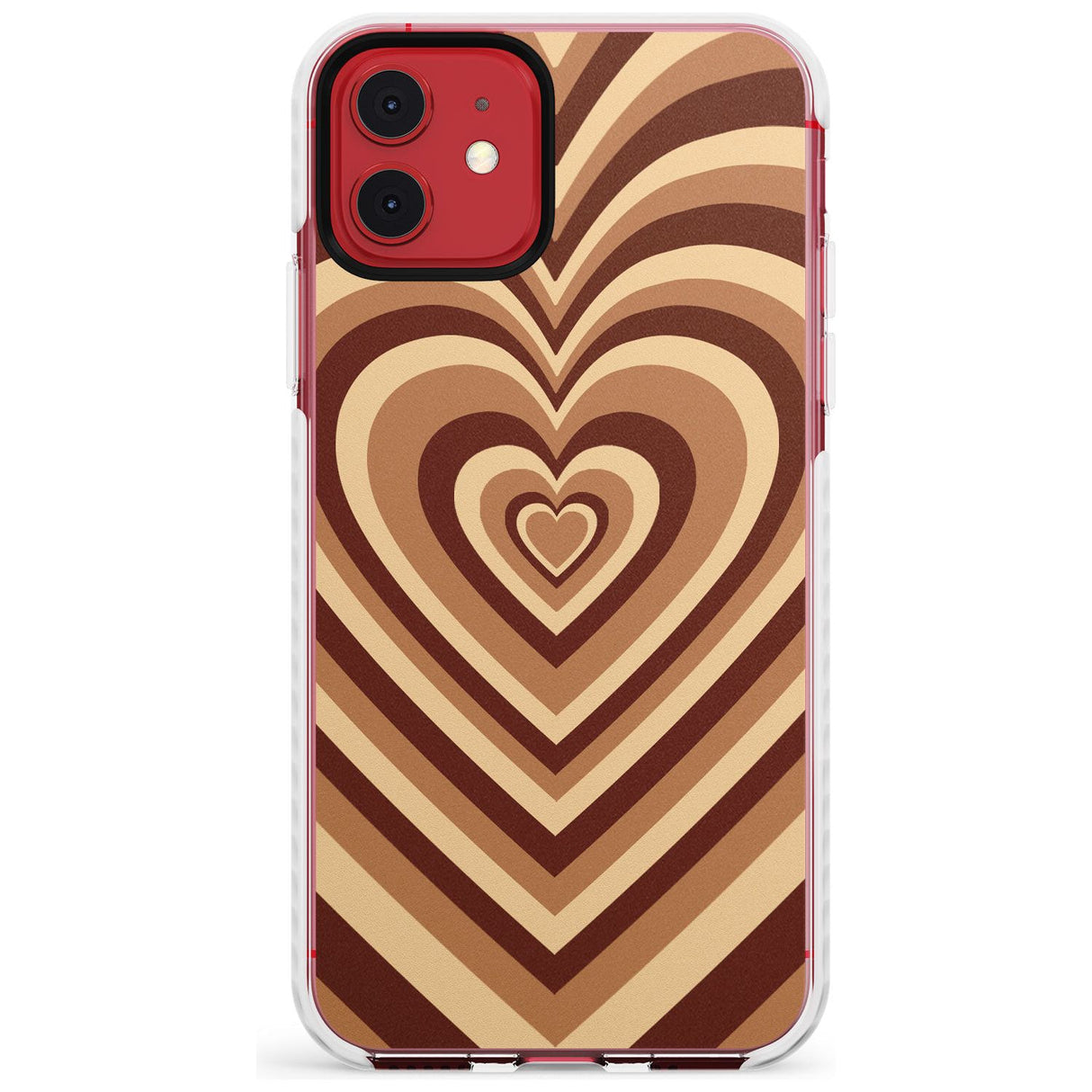 Latte Heart Illusion Impact Phone Case for iPhone 11