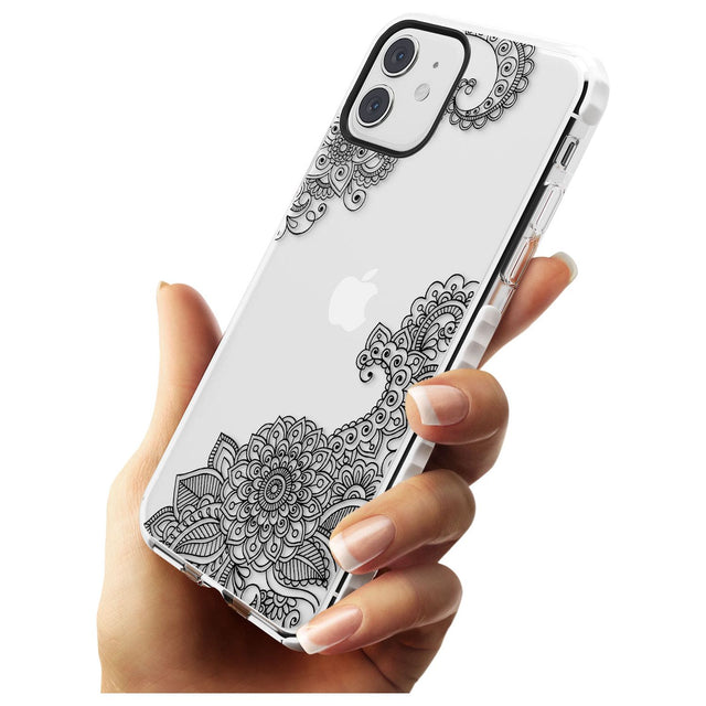 Black Henna Botanicals Impact Phone Case for iPhone 11