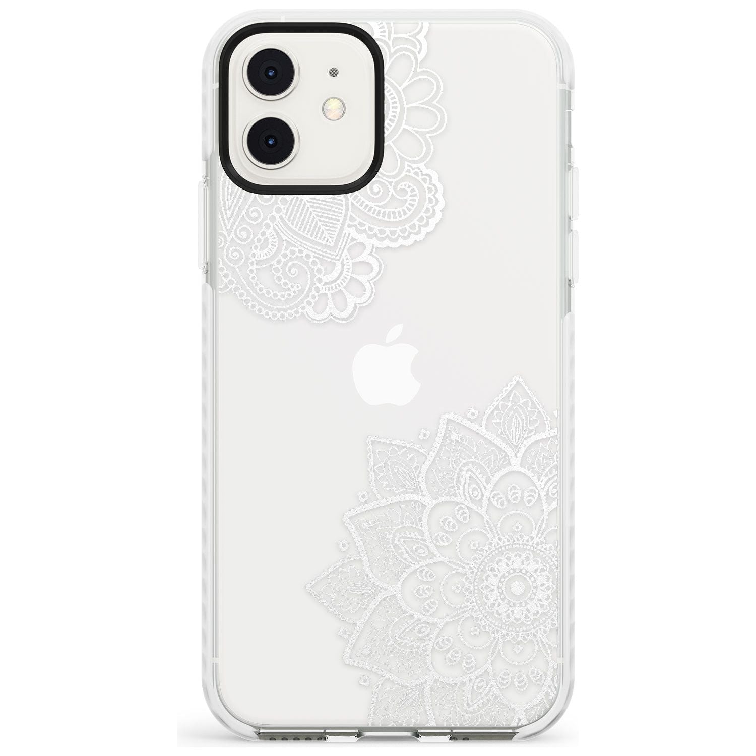 White Henna Florals Impact Phone Case for iPhone 11