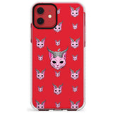 Demon Cat Pattern Impact Phone Case for iPhone 11