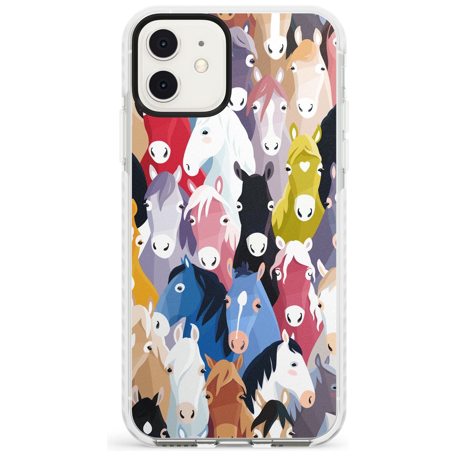 Colourful Horse Pattern Impact Phone Case for iPhone 11