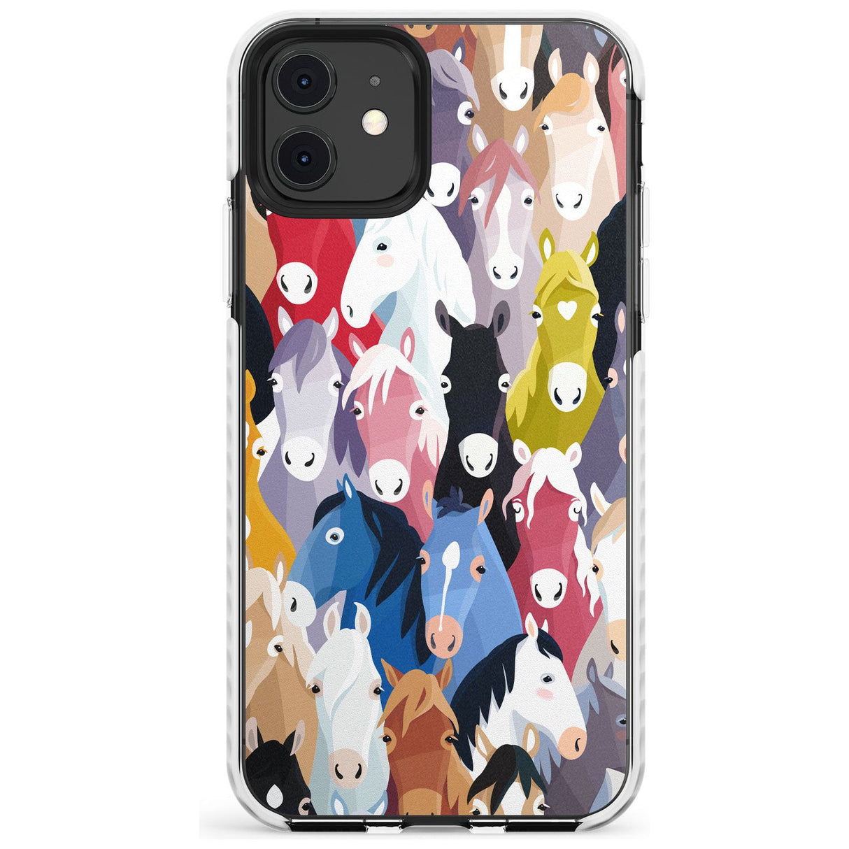 Colourful Horse Pattern Impact Phone Case for iPhone 11