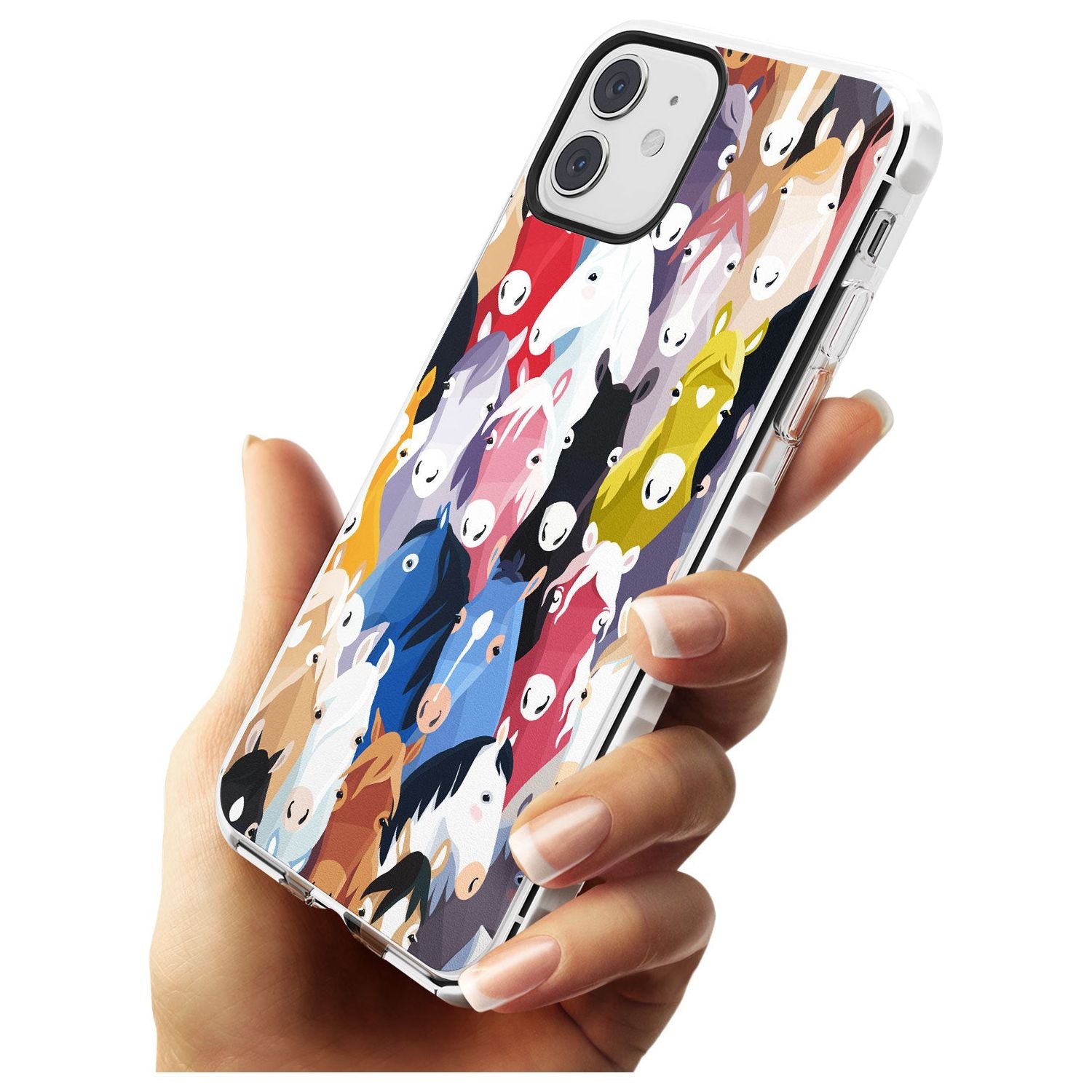 Colourful Horse Pattern Impact Phone Case for iPhone 11