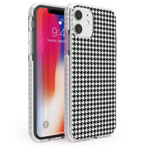 Black Houndstooth Pattern Phone Case iPhone 11 / Impact Case,iPhone 12 / Impact Case,iPhone 12 Mini / Impact Case Blanc Space