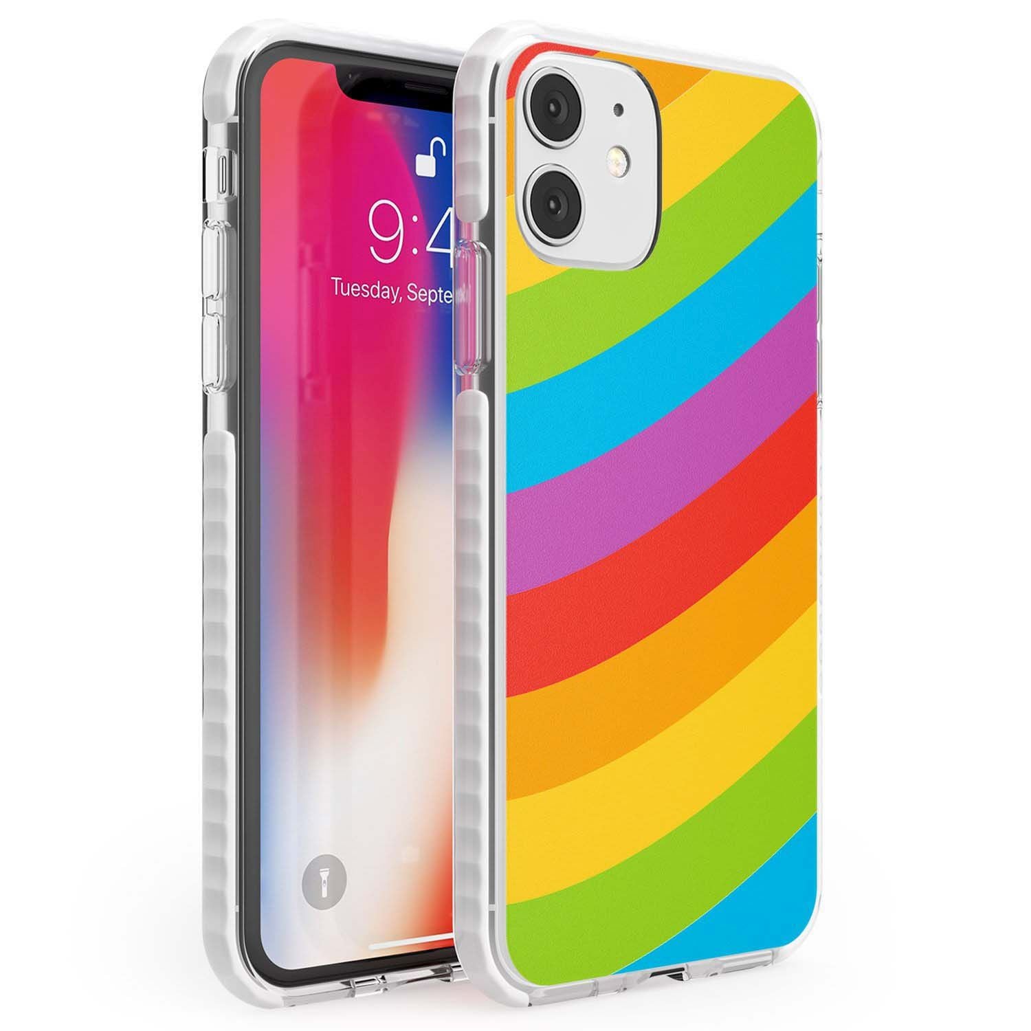 Lucky Rainbow Phone Case iPhone 11 / Impact Case,iPhone 12 / Impact Case,iPhone 12 Mini / Impact Case Blanc Space