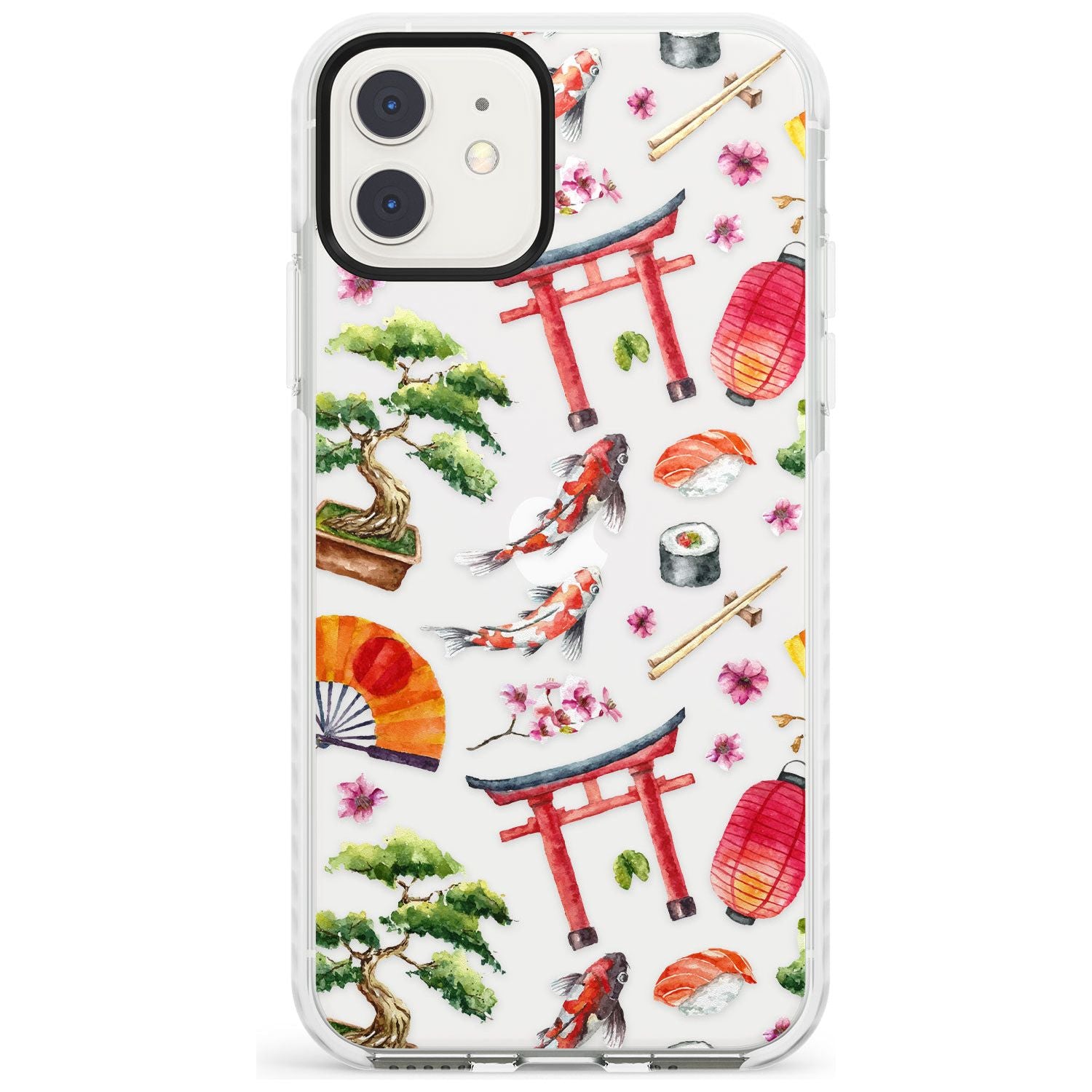 Mixed Japanese Watercolour Pattern iPhone Case  Impact Case Phone Case - Case Warehouse