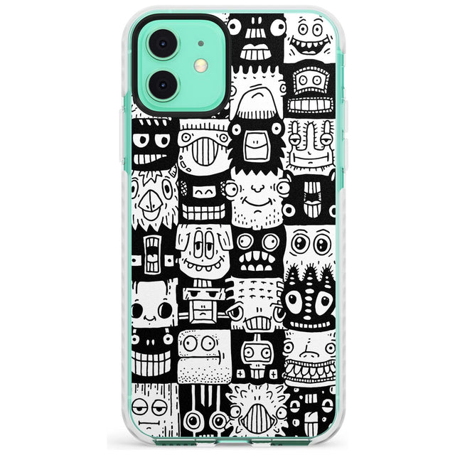 Checkerboard Heads Impact Phone Case for iPhone 11